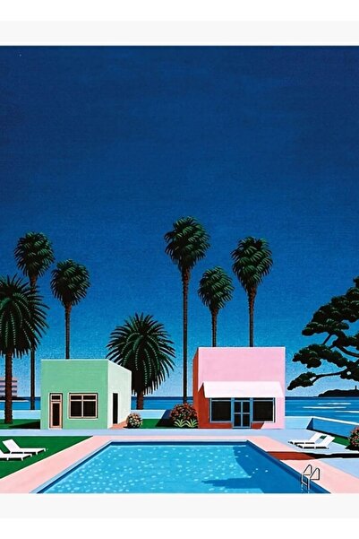 Universal Hiroshi Nagai Vaporwave Nufi Tablo Ahşap Poster Dekoratif