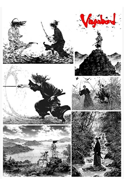 Universal Vagabond Manga Tablo Ahşap Poster Dekoratif