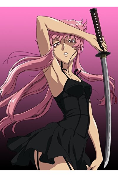 Universal Gasai Yuno (mirai Nikki) Tablo Ahşap Poster Dekoratif