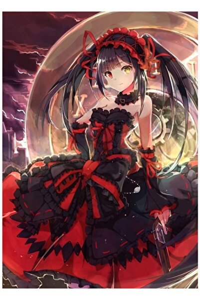 Universal Kurumi Tokisaki Tablo Ahşap Poster Dekoratif