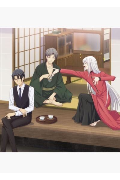 Universal Καλάθι με φρούτα - Τριπλό Ξύλινο Διακοσμητικό Πίνακα με Αφίσα