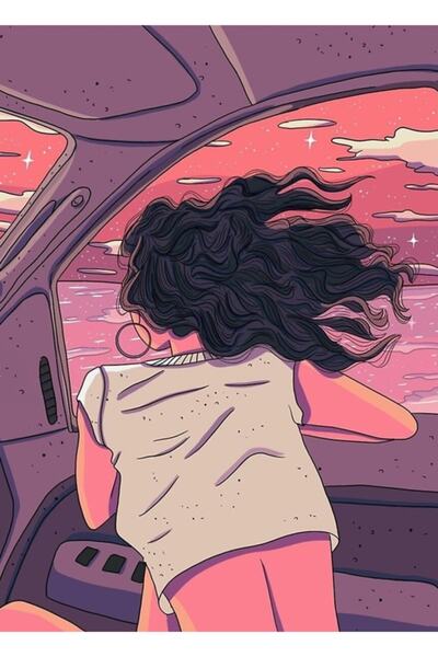 Universal Lofi Ride - Αισθητική Ξύλινη Αφίσα Διακοσμητική