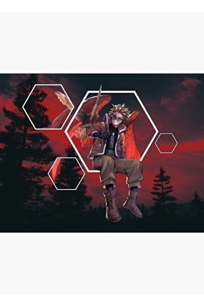 Universal Hawks My Hero Academia Ξύλινη Διακοσμητική Αφίσα Ζωγραφικής