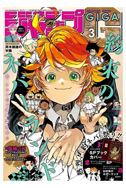 Universal Διακοσμητική Ξύλινη Αφίσα Εκτύπωσης Περιοδικού The Promised Neverland