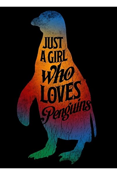 Universal Κορίτσι που λατρεύει τους πιγκουίνους, Χαριτωμένο ζωγραφικό έργο με...
