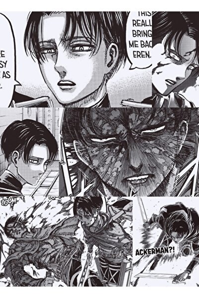 Universal Levi Ackerman, Titan'a Saldırı (portre) Tablo Ahşap Poster Dekoratif