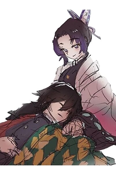 Universal Giyuu X Shinobu - Iblis Avcısı Tablo Ahşap Poster Dekoratif