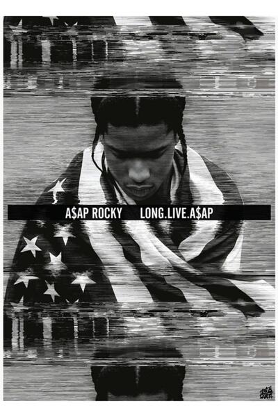 Universal A$ap Rocky "long.lıve.a$ap" Albüm Posteri Tablo Ahşap Poster Dekoratif