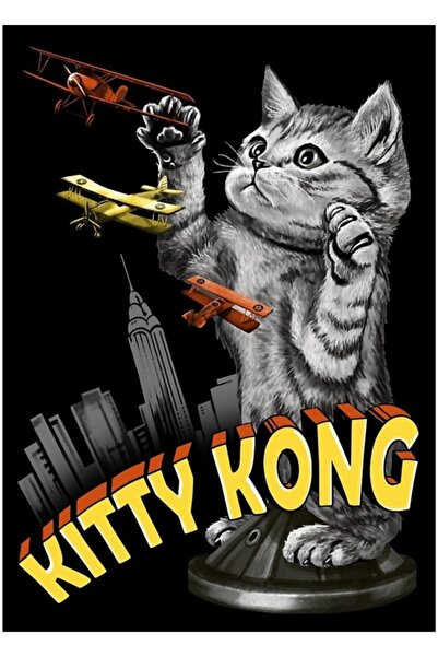Universal Poster decorativ din lemn Kitty Kong
