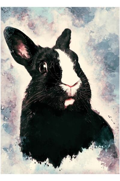 Universal Τέχνη του κουνελιού # κουνέλι # κουνέλι # Ζώα Ζωγραφική σε ξύλινη α...