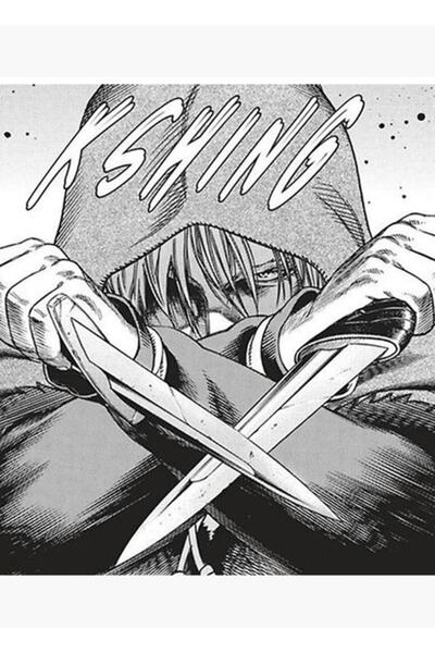 Universal Vinland Saga - Thorfinn - Ilustrație Manga Tablou Poster din Lemn D...