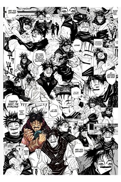 Universal En Iyi Kardeş Choso Jujutsu Kaisen Manga Kolaj Tablo Ahşap Poster Dekoratif