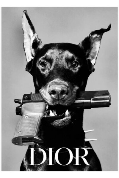 Universal Doberman Silahı Poster Tablo Ahşap Poster Dekoratif