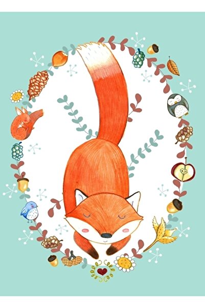 Universal Πίνακας ζωγραφικής με θέμα τον ύπνο στο δάσος, Ξύλινη διακοσμητική ...