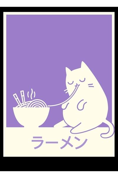 Universal Japoneză „ramen” Drăguț Anime Manga Neko Cat Tablo Poster din lemn ...