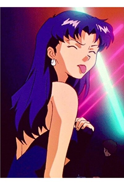 Universal Evangelion - Misato Tablo Ahşap Poster Dekoratif