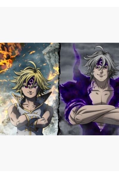 Universal Meliodas Ve Estarossa Tablo Ahşap Poster Dekoratif