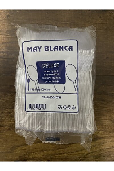 Genel Markalar Kullan At Plastik Lüks Çatal+ Plastik Lüks Kaşık 100 Er Adet Set