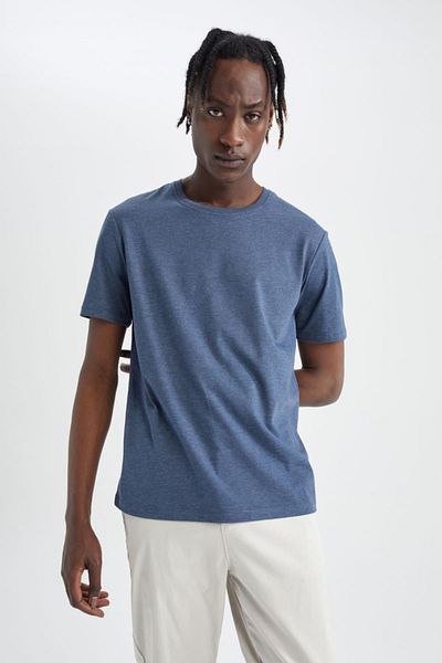 DeFacto Základní tričko Regular Fit Crew Neck