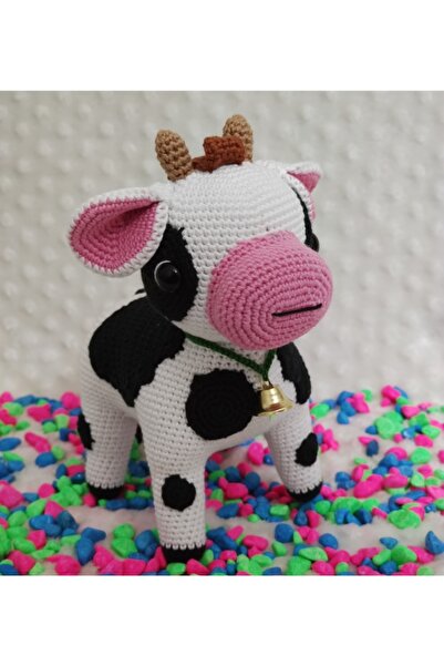 DURU KİDS Amigurumi Buzu Sevimli Inek Uyku Arkadaşı