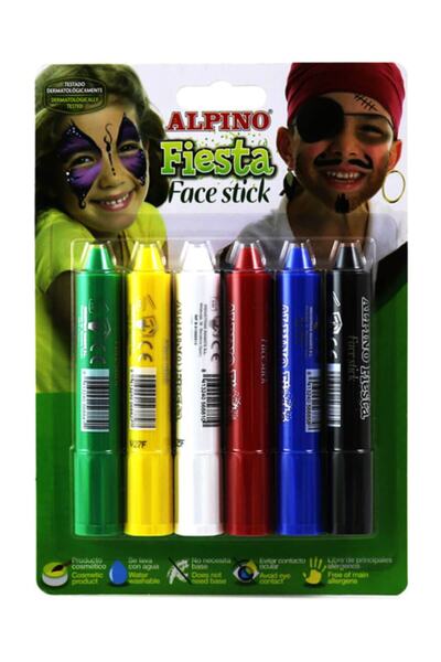 Genel Markalar Alpino Yüz Boyası Fiesta 6 Renk Yüz Boyası