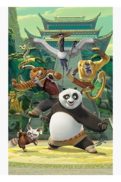 Universal Kung Fu Panda Orijinal Tablo Ahşap Poster Dekoratif
