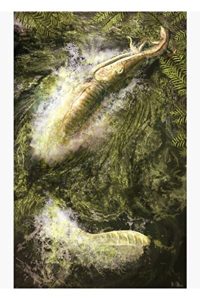 Universal Poster decorativ din lemn Mastodonsaurus