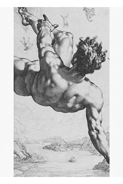 Universal Icarus în cădere Tablou Poster decorativ din lemn