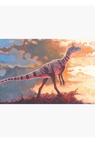 Universal O aromă în vânt - Tablou decorativ din lemn cu Cryolophosaurus