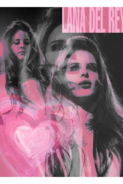 Universal Lana Siyah Ve Pembe Tablo Ahşap Poster Dekoratif