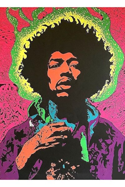 Universal Αισθητική ζωγραφική Jimihendrix Ξύλινη διακοσμητική αφίσα