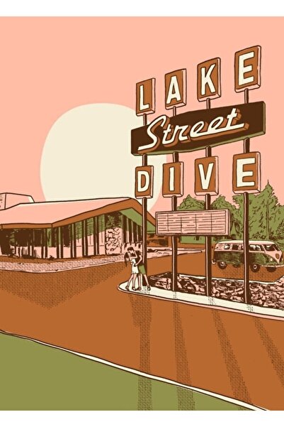 Universal Διακοσμητική ξύλινη αφίσα με θέμα την κατάδυση στο Lake Street