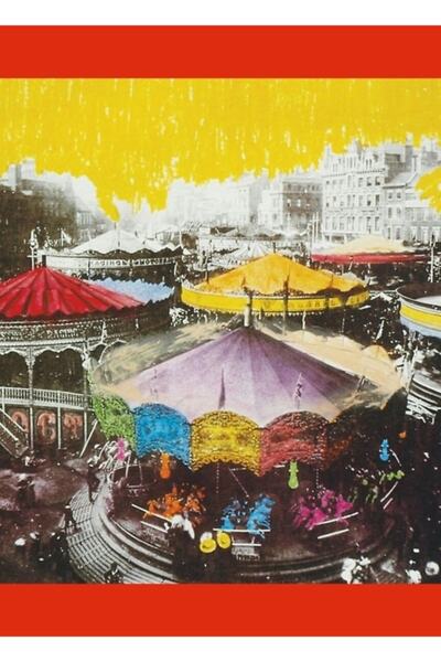 Universal Neutral Milk Hotel - Poster decorativ din lemn cu pictură minimalis...