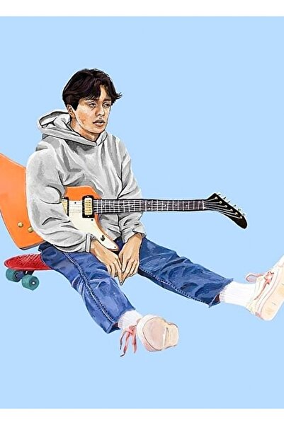 Universal Διακοσμητική ξύλινη αφίσα κιθάρας