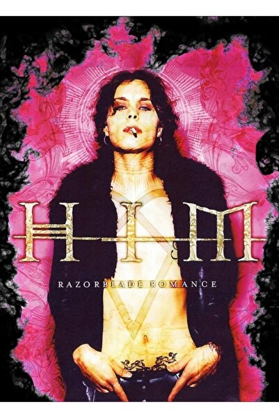 Universal Him Band Vv Hım - Him Ville Valo Razorblade Romantizm Dumanı Tablo Ahşap Poster Dekoratif