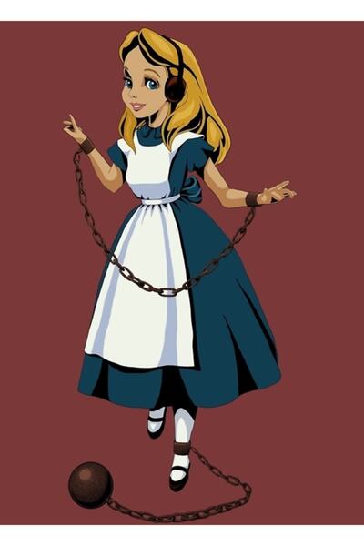 Universal Poster decorativ din lemn Alice Chain Tableau