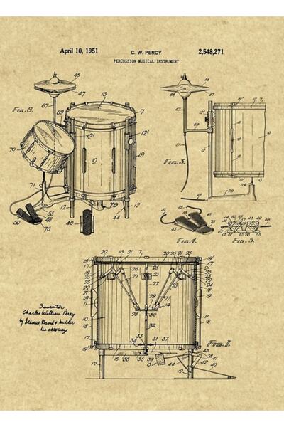 Universal Set de tobe, imprimare cu brevet, 1951, afiș decorativ din lemn