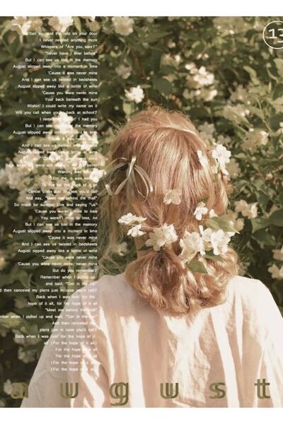 Universal Tablou decorativ din lemn cu poster August Taylor Swift