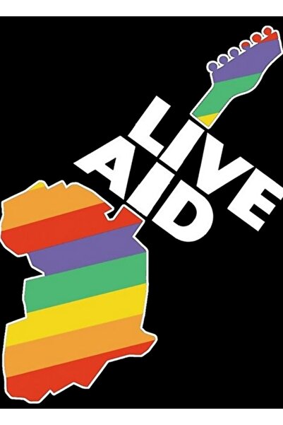 Universal Декоративен дървен плакат Live Aid за маса