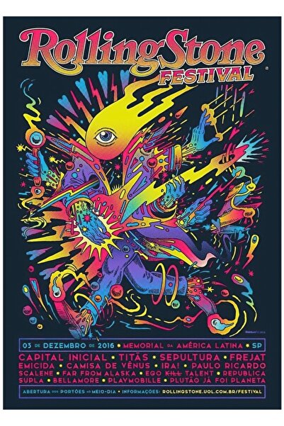 Universal 2016 Festivalul Rolling Stone Poster decorativ din lemn
