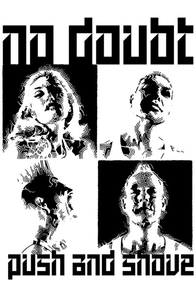 Universal Ροκ Μπάντα No Doubt Push And Shove Ξύλινη Διακοσμητική Αφίσα Τραπεζιού