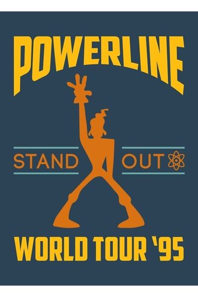 Universal Powerline Featured World Tour '95 Ξύλινη διακοσμητική αφίσα με εκτύ...
