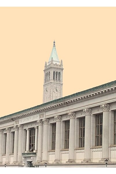 Universal Декоративен дървен плакат за маса Кампанил, Университет Калифорния,...