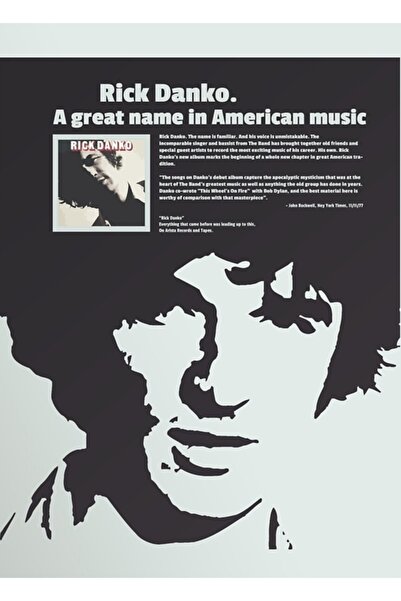 Universal Poster Rick Danko Tablou decorativ din lemn