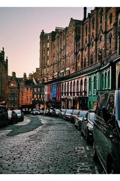 Universal Victoria Street, Edinburgh Tablo Poster decorativ din lemn