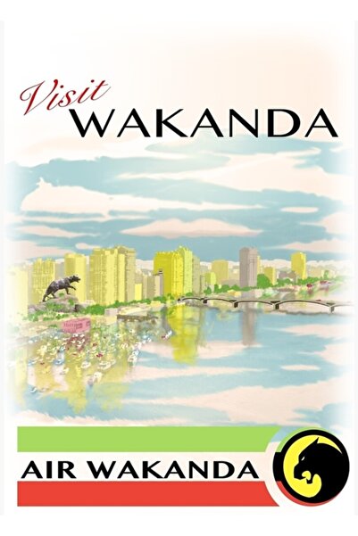 Universal Επισκεφθείτε την Ουακάντα - Διακοσμητική ξύλινη αφίσα ταξιδιωτικής ...