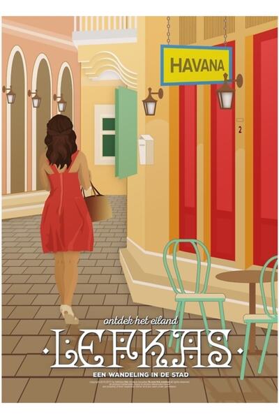 Universal Μια βόλτα στην πόλη, Λεφκάς (gr) Ξύλινη διακοσμητική αφίσα ζωγραφικής