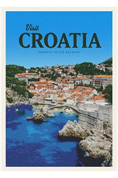 Universal Декоративен дървен плакат с изображение на Хърватия