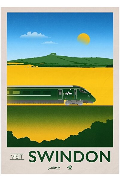 Universal Επισκεφθείτε το Σουίντον - Αφίσα ταξιδιού - Ξύλινη διακοσμητική αφί...