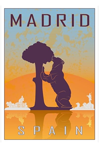 Universal Αφίσα Μαδρίτης Ξύλινη Διακοσμητική Αφίσα